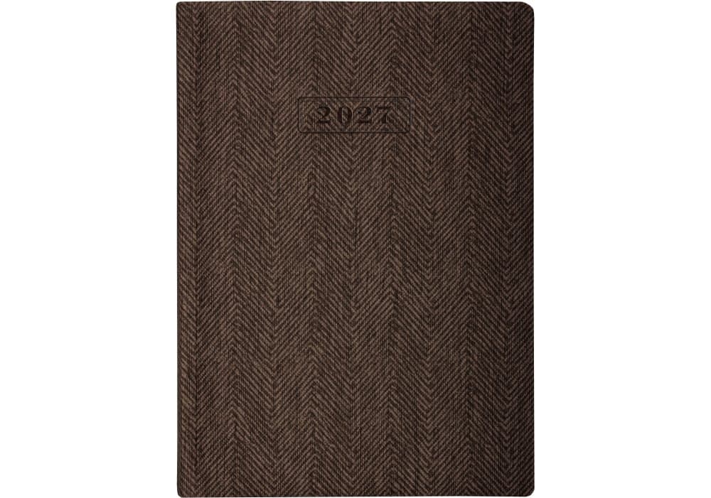 Щоденник A5 Optima датований 2025 Tweed коричневий O26126-07  