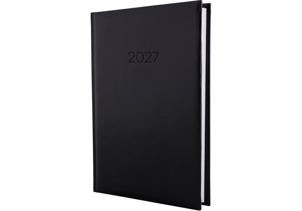 Щоденник A5 Economix датований 2027 Allegra чорний E21691-01  