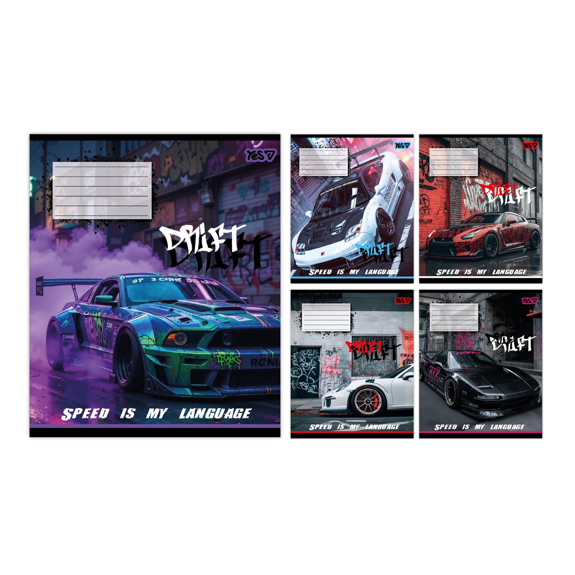 Зошит 24арк. кліт. YES Drift №768884