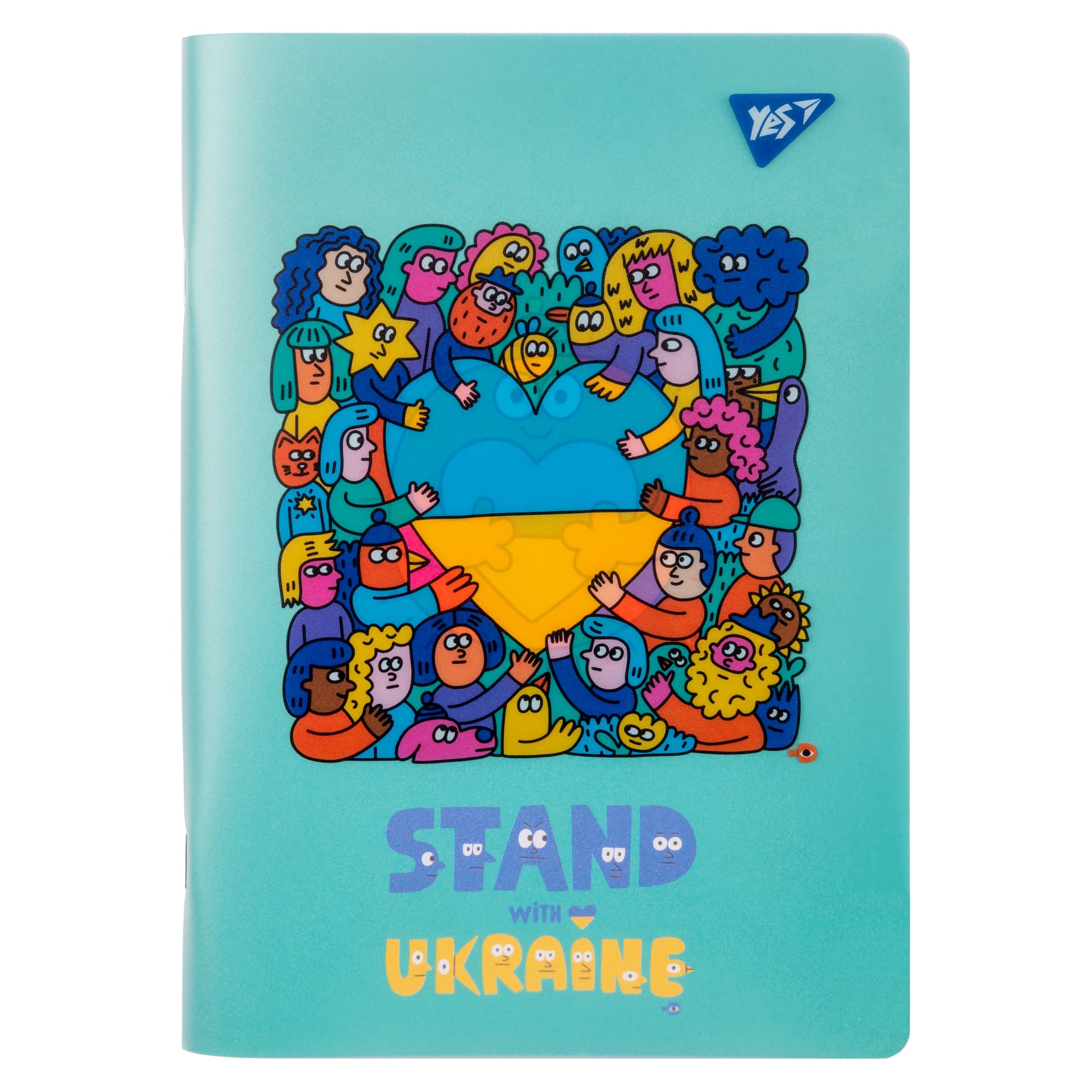 Блокнот А5 70л. клет. пласт. обл. Stand with Ukraine №681859/Yes/(20)(40)