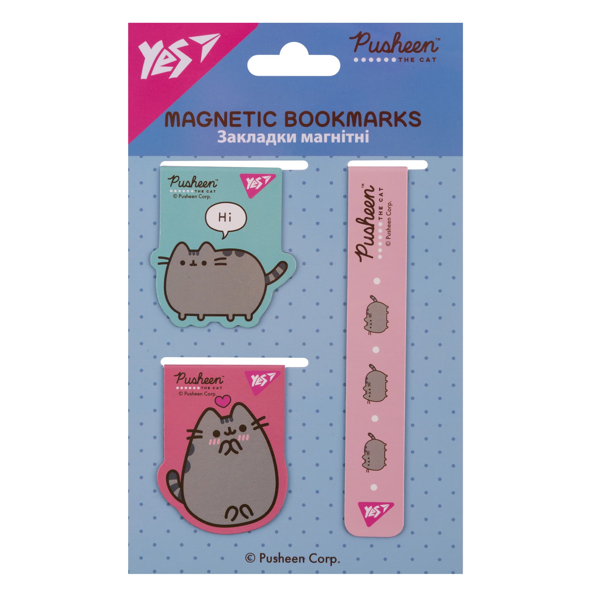 Закладка магніт. "Yes" №708350 Pusheen 3 шт(10)(50)