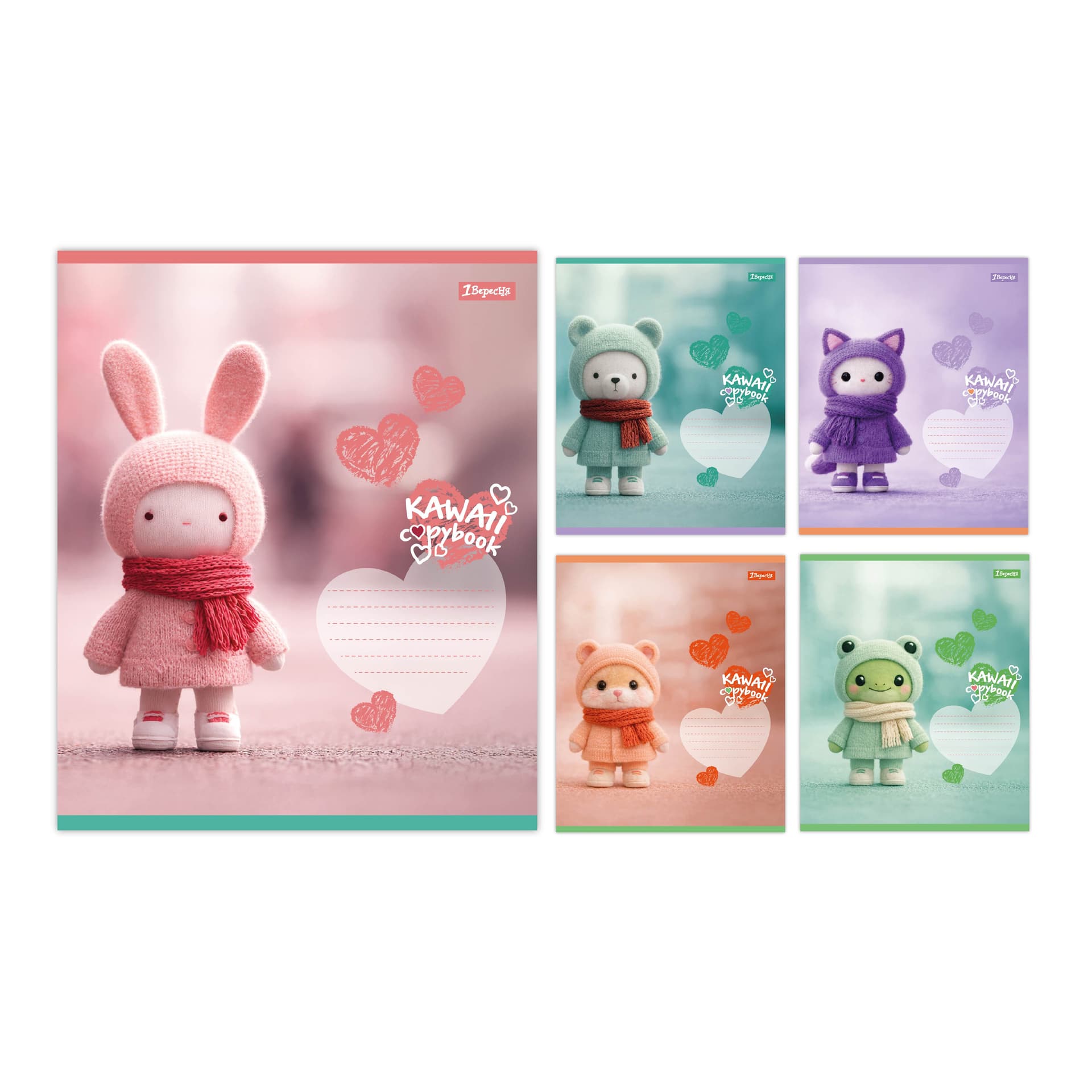Тетрадь 12л. кос.лин. 1В Kawaii notebook №768739(25)(500)