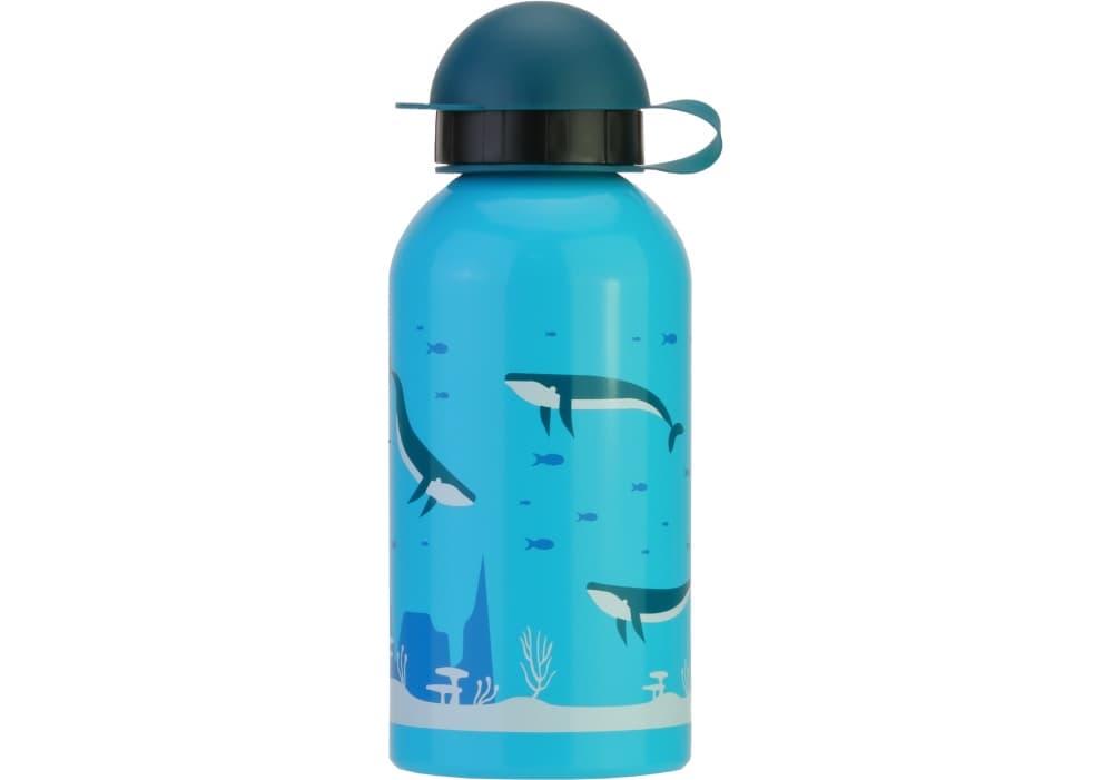 Бутылка для воды металлическая CoolForSchool 500 мл Whale голубая №CF61304