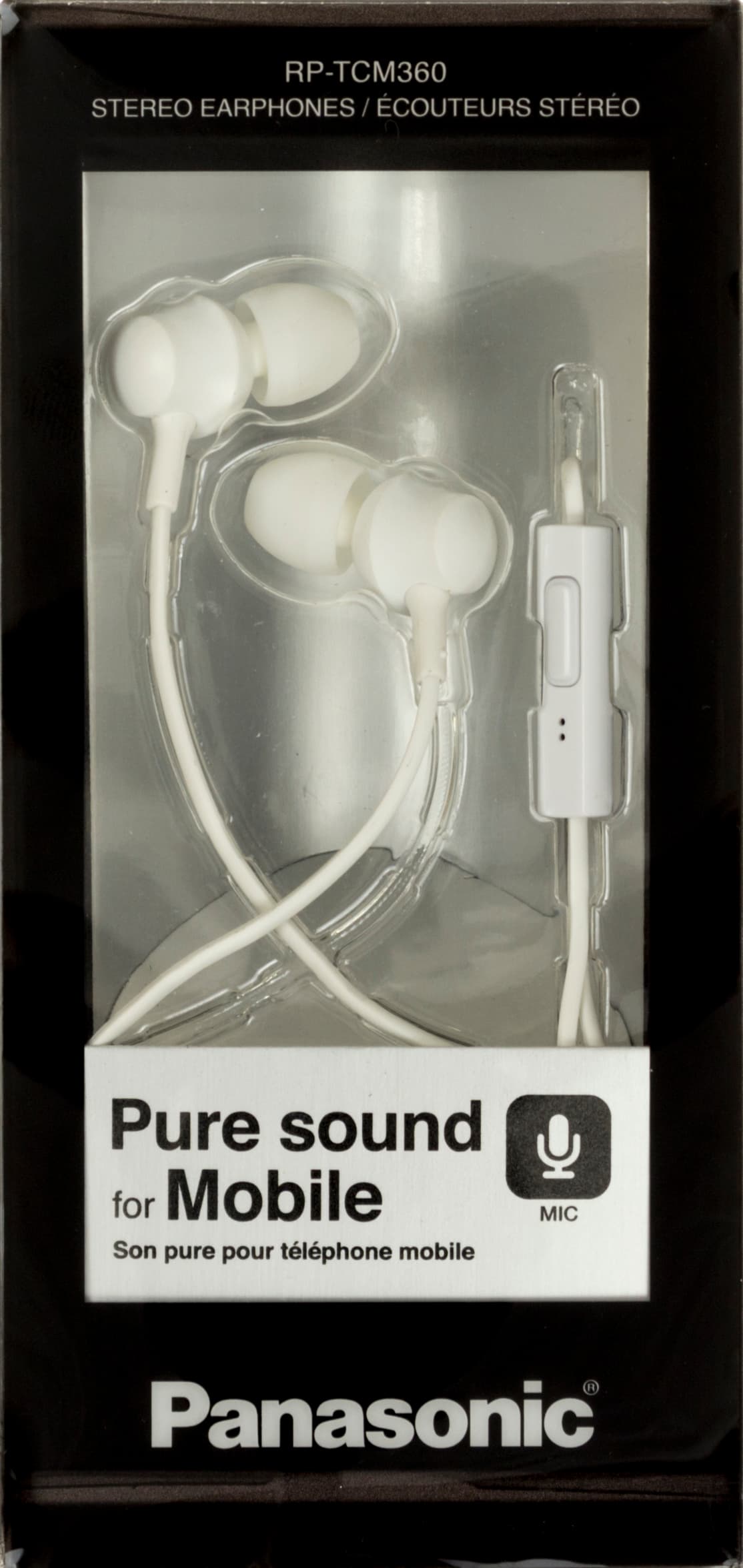 Наушники вакуумные Panasonic RP-TCM360GCW white+микрофон(10)