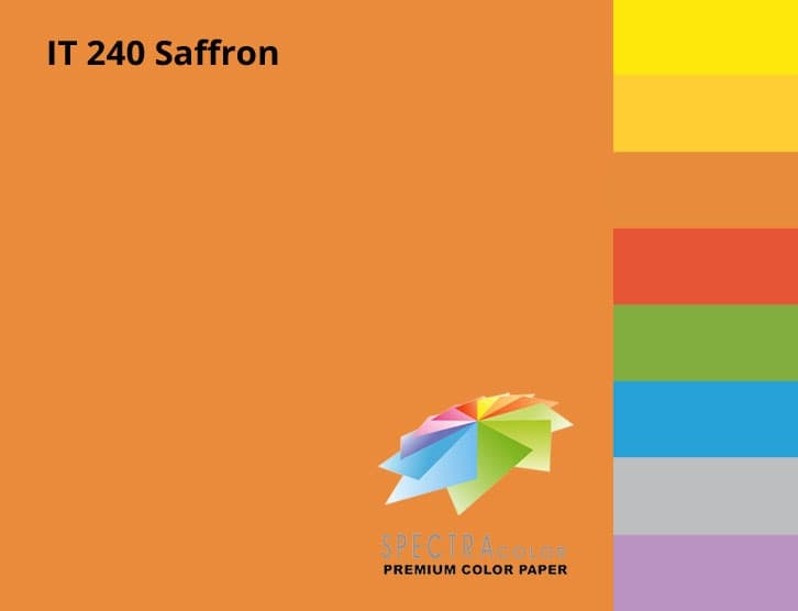 Папір кольор. А3 160г/м інт. Spectra Color Saffon 240 (помаранчевий)(250)