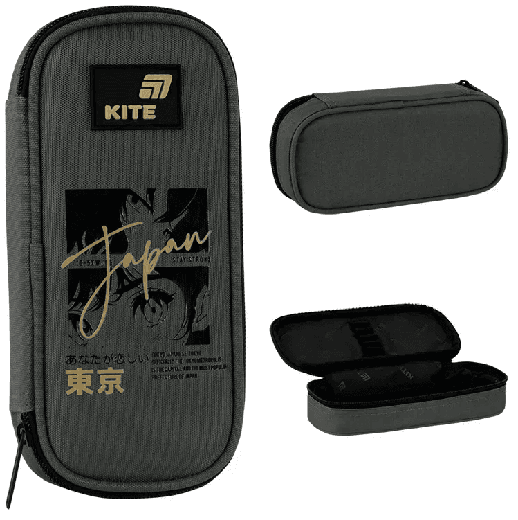 Пенал "Kite" Tokyo Vibe 1від.,м'який №K26-662-14
