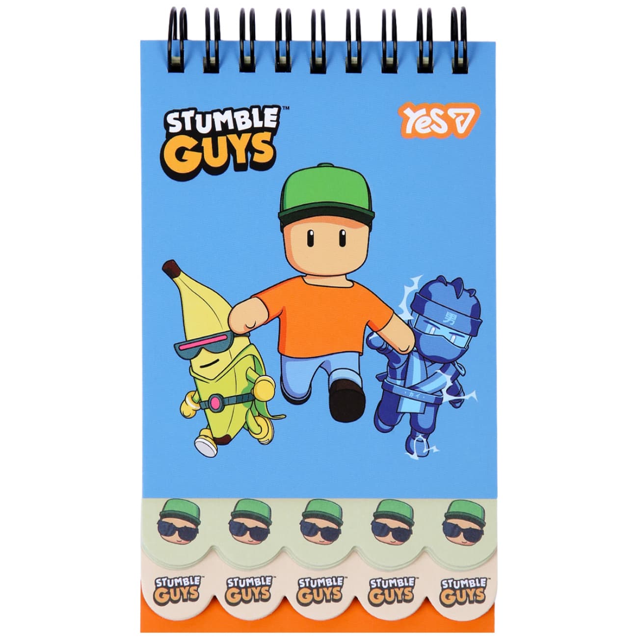 Блокнот пруж. подв. В7 60арк. б/лін."Stumble Guys Blue" з 2фігурн. ярусами №152236/Yes/(30