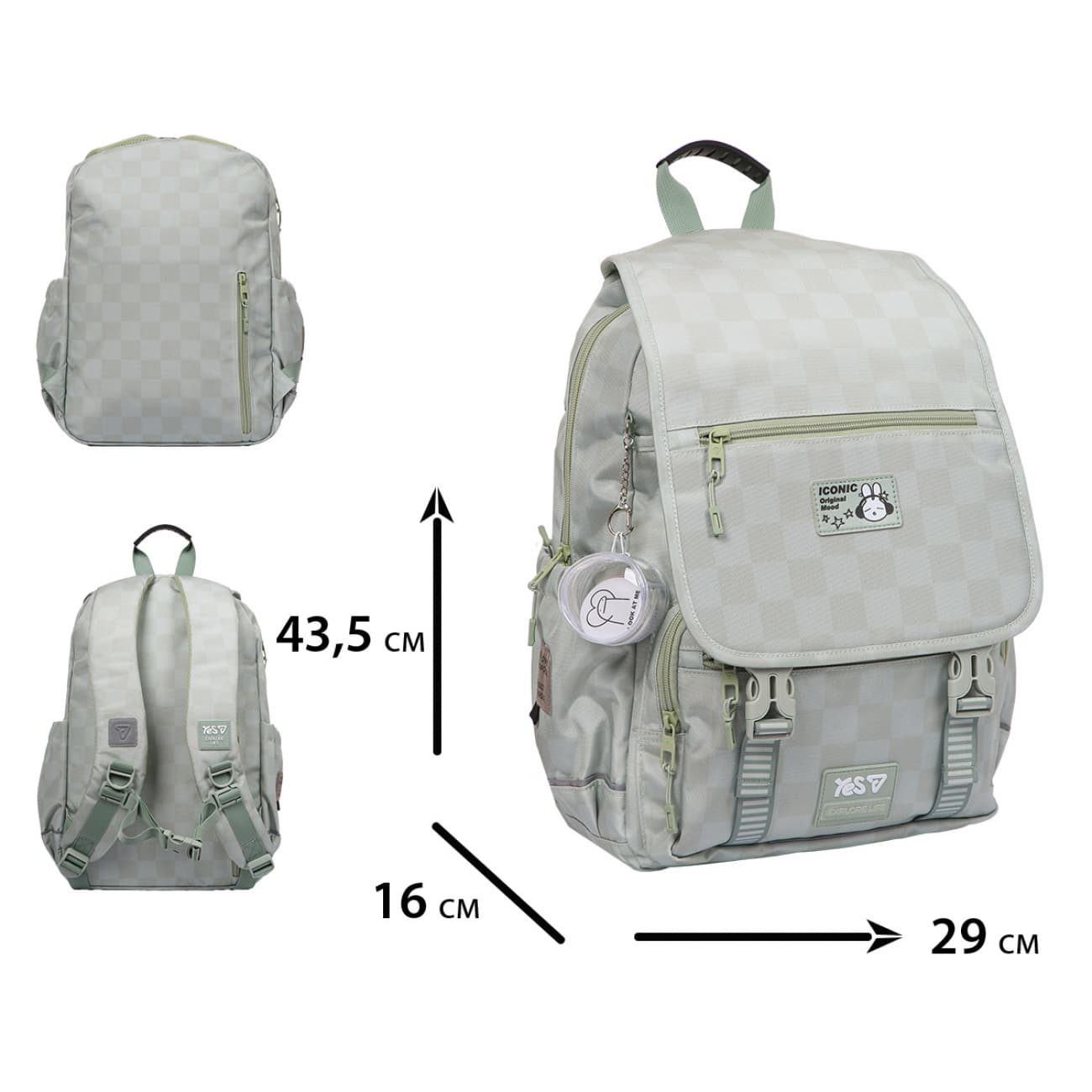 Рюкзак "Yes" T-108L Iconic 2от.,4карм. №550485