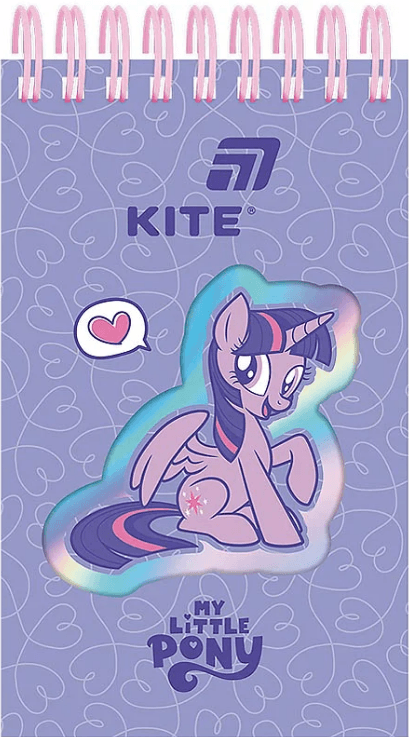 Блокнот пруж. А6 80арк. лін. карт. обкл. вирубка "My Little Pony" №LP26-279/Kite/