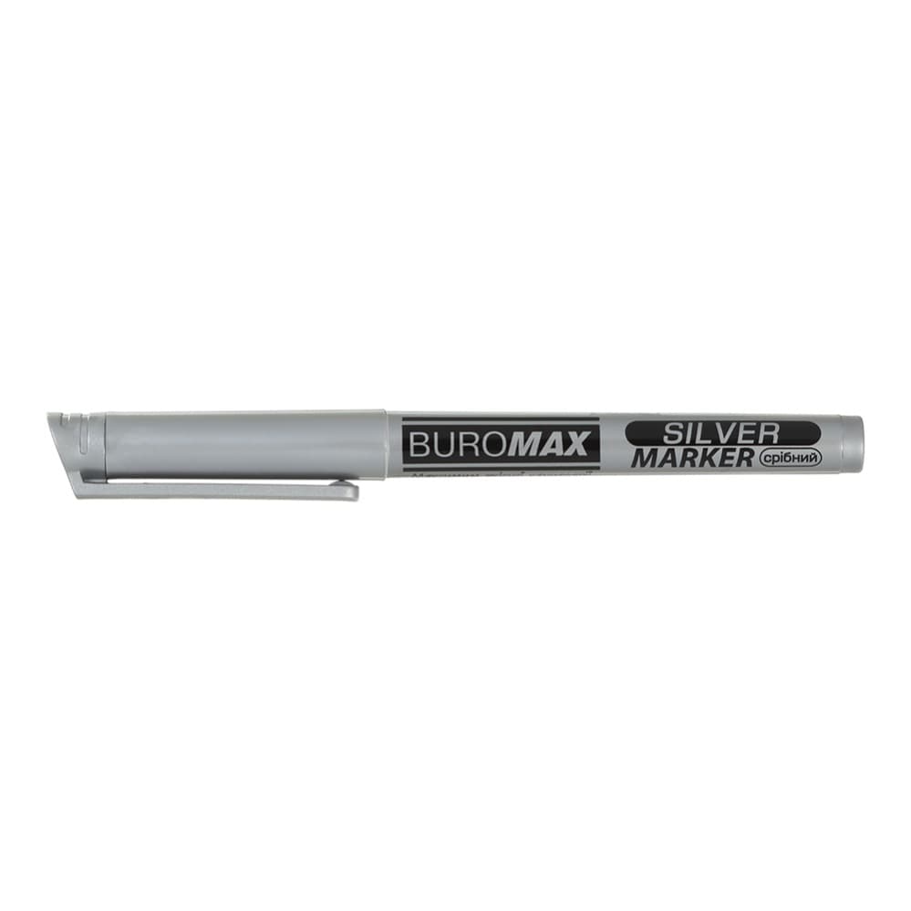 Маркер "Buromax" №BM.8709-24 SILVER 1-2 мм, срібний