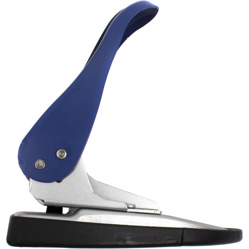 Дырокол Economix 60 листов с линейкой, металлический синий E40119