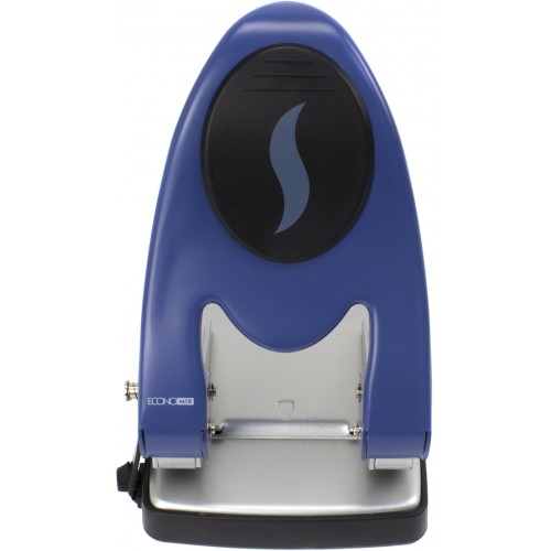 Дырокол Economix 60 листов с линейкой, металлический синий E40119