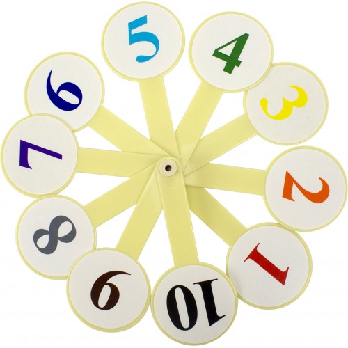 Веер цифр с английской транскрипцией Синтез