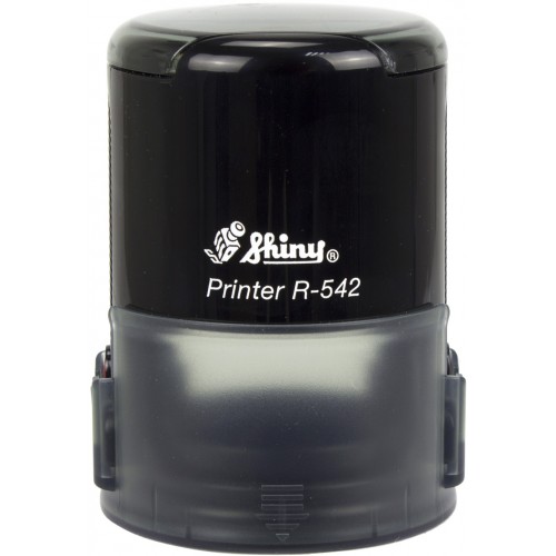 Оснастка автоматична для круглої печатки пластикова d42мм Shiny корпус чорний R-542