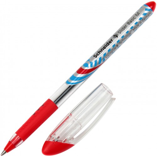 Ручка кулькова Schneider Slider M червона (10) S151102