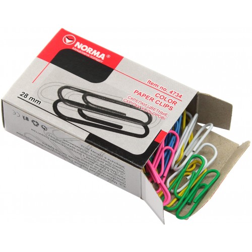 Скрепки Norma 28 мм 100 шт (10) 4734