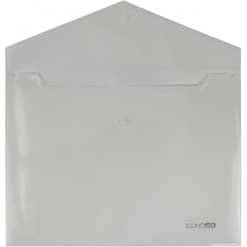 Папка-конверт Economix B5+ на кнопке белая (12) (180) E31302-14