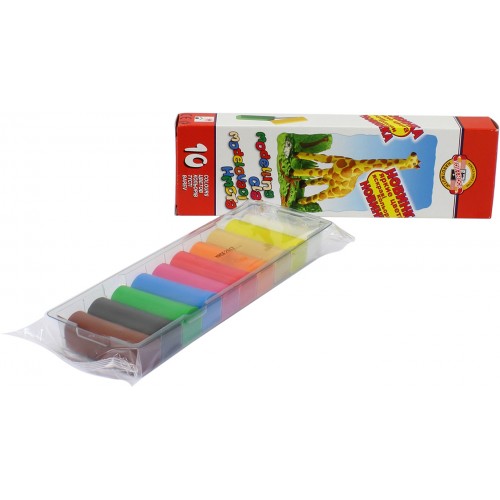 Пластилин Koh-i-noor Жираф 131504 10 цветов 200г картонная упаковка