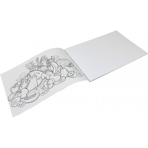 Альбом для малювання на скобі 24/120 А4 з перфорацією і розмальовкою  /Тетрада/(12) (96)