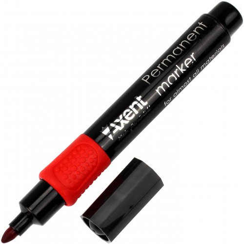 Маркер Axent круглый Permanent 2 мм красный (12) (120) 2541-06-A