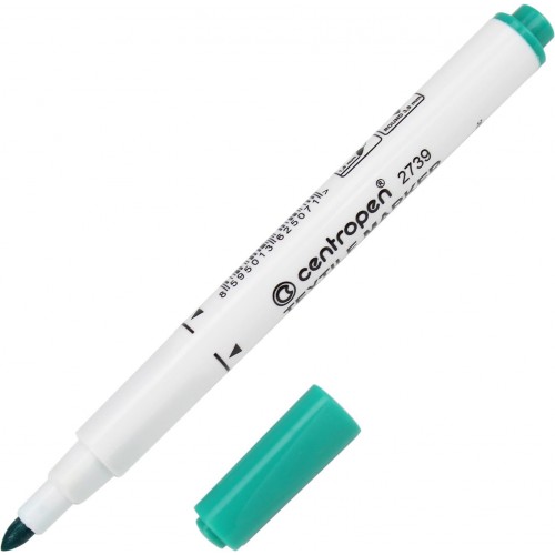 Маркер Centropen Textile 2мм зелений (10) 2739/04
