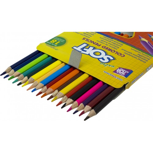 Олівці кольорові 18 кольорів Cool For School Extra soft трикутні (8) CF15144  