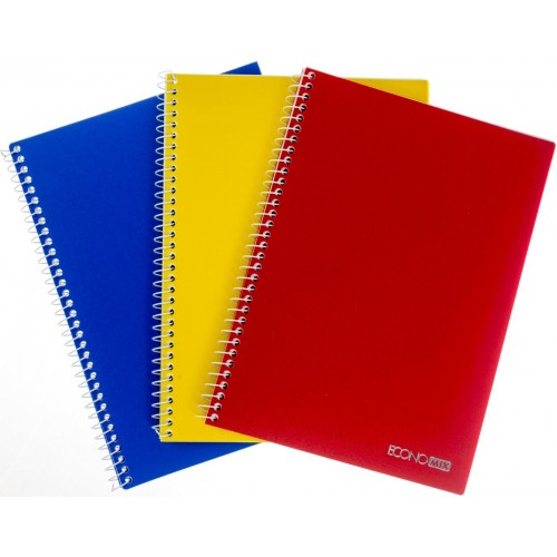Блокнот на пружине Economix E20220 А5 80 листов пластиковая обложка