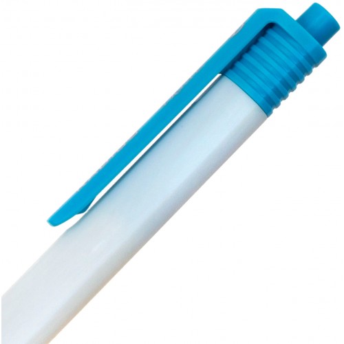 Ручка автоматическая шариковая Radius TRIXO синяя, белый корпус (12)