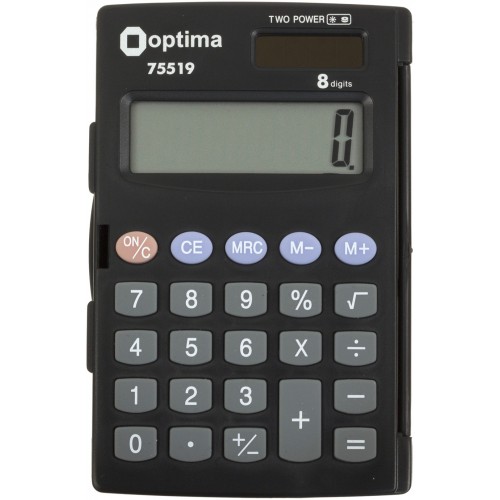  Калькулятор Optima 8-разрядный, карманный 103х67х10мм №O75519