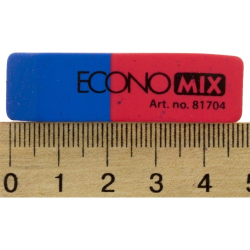 Гумка для олівця та чорнил Economix червоно-синій (24) O81704