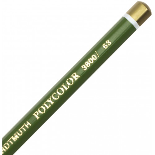 Олівець кольоровий Koh-i-noor Polycolor художній green light / оливковий світло-зелений (12) 3800 / 63