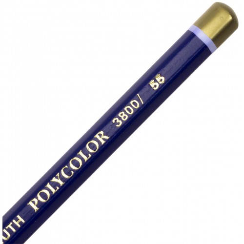 Олівець кольоровий Koh-i-noor Polycolor художній permanent blue / стійкий синій (12) 3800 / 55