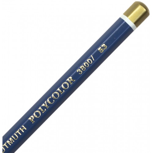 Олівець кольоровий Koh-i-noor Polycolor художній phthalo blue / фталоціановий синій (12) 3800 / 53