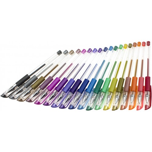 Набір ручок гелевих Умка Metallic 18 кольорів (12) (48) ГР51  