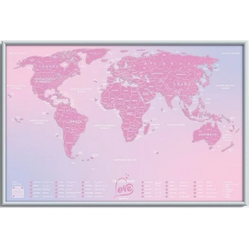 Плакат-скетч карта світу Travel Map Love World  