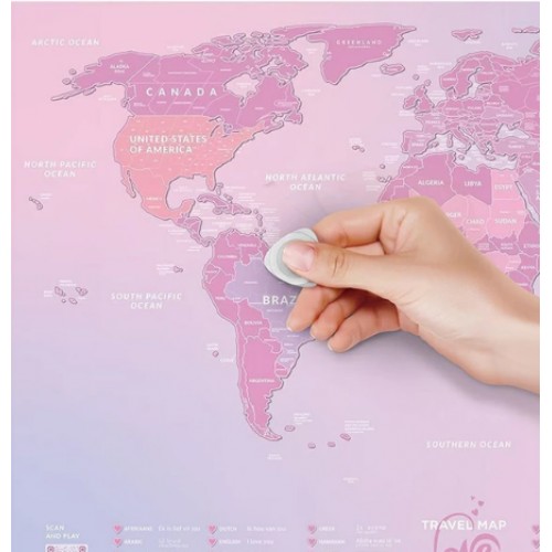 Плакат-скетч карта світу Travel Map Love World  