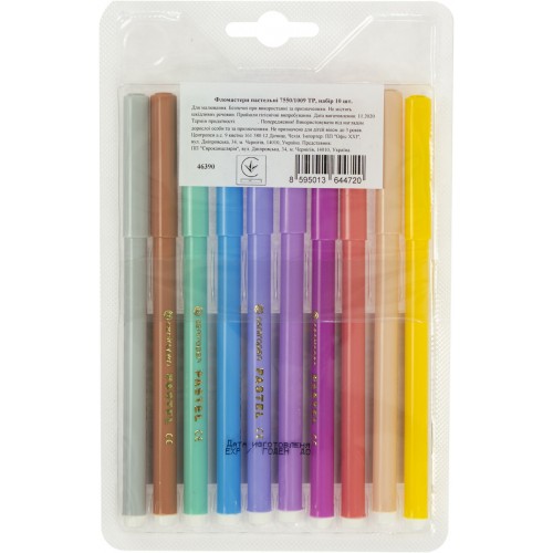 Фломастери Centropen 10 кольорів пастель (1) (720) 7550 / 1009TP