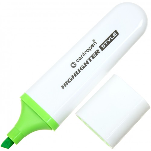 Текстмаркер Centropen клиновидний Highlighter Style 1-4,6 мм зелений (10) 6252 / 59/7654