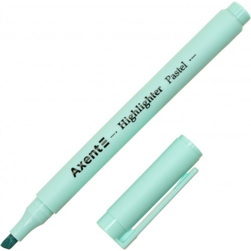 Текстмаркер Axent клиновидний Highlighter Pastel 2-4 мм бірюзовий (12) (144) 2533-09-A