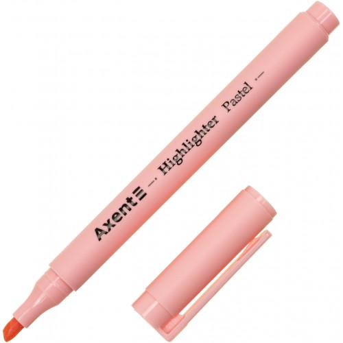 Текстмаркер Axent клиновидний Highlighter Pastel 2-4 мм рожевий (12) (144) 2533-10-A