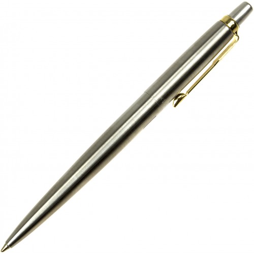Ручка кулькова Parker Jotter сталь з позолотою Тризуб жовто-синій 16 032_R5