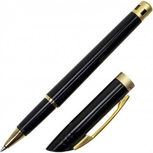 Ручка ролер FlairP Black Beauty сатин gold чорний корпус 48077 чорна 838