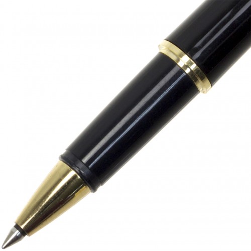 Ручка ролер FlairP Black Beauty сатин gold чорний корпус 48077 чорна 838