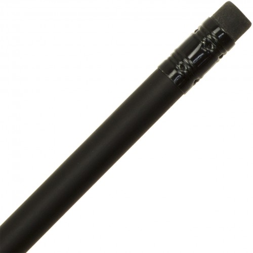 Карандаш графитный Optima All Black HB с ластиком (10) (100) O15540