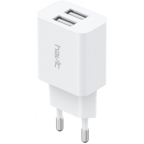Зарядное устройство Havit 2 USB 2.1 A white HV-UC1004