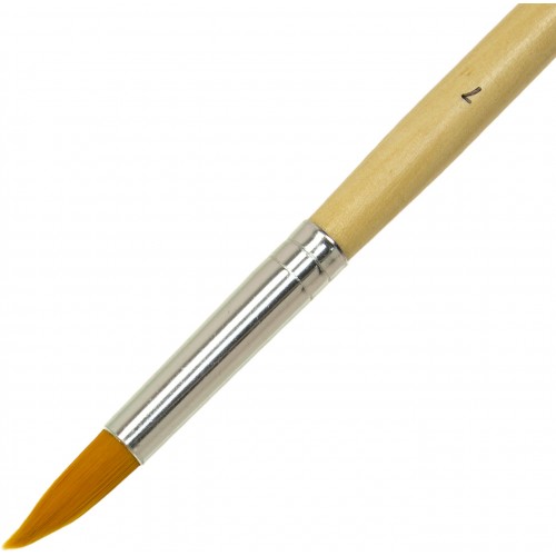 Пензлик R&L 7 синтетика руда кругла, акрил, олія 9106/RSET-9607   