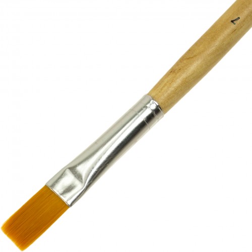 Пензлик R&L 7 синтетика руда плоска, акрил, олія 9106/RSET-9607   