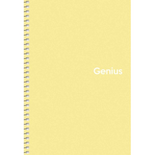 Блокнот на пружині A5 80 аркушів клітинка пластикова обкладинка Genius (4) (80) A5-080-6804 K Школярик