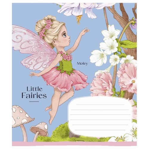 Зошит 12арк. лін. Школярик "Cute fairies" глітер №012-3080L(30)(300)