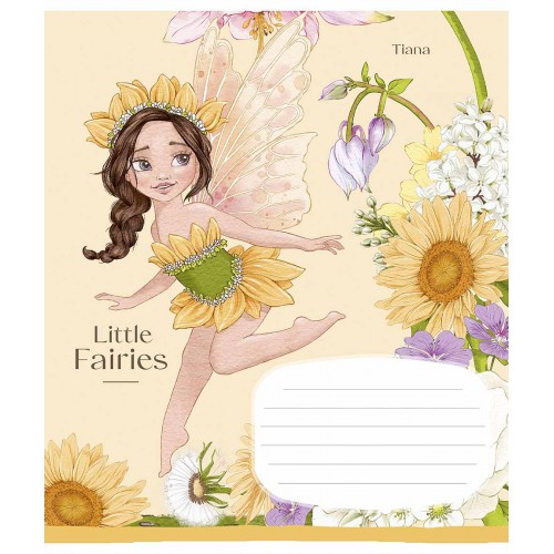 Зошит 12арк. лін. Школярик "Cute fairies" глітер №012-3080L(30)(300)